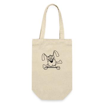 Funny Dog Big Bone Mouth Mouth Hunger Cool - Gift Bag for Bottles - nature - Front