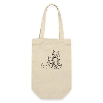 3 Renards Amis Famille Trois Enfants Équipe Mignon - Sac à bouteille - nature - Devant