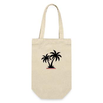 Icône de plage de palmiers - Sac à bouteille - nature - Devant