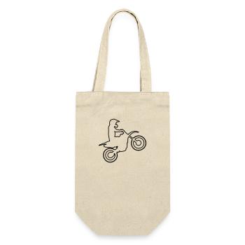 motocross - Geschenkbeutel für Flaschen - Natur - Vorne