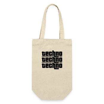 Techno Techno Techno - Geschenkbeutel für Flaschen - Natur - Vorne