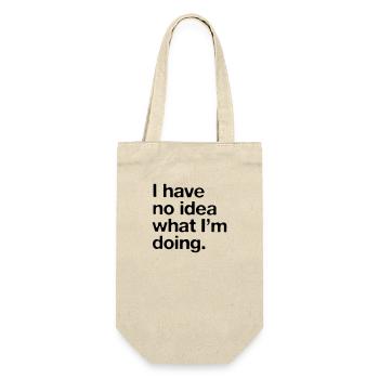 Ich habe keine Ahnung, was ich tue. - Geschenkbeutel für Flaschen - Natur - Vorne