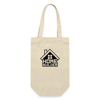 kontur version logo eigenheim home builder haus ba - Geschenkbeutel für Flaschen - Natur - Vorne