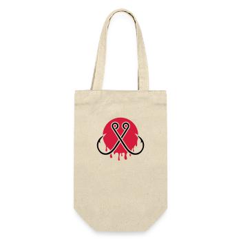I love fishing - Anglergeschenk - Japan Style - Geschenkbeutel für Flaschen - Natur - Vorne