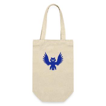 Owl Bird Eagle Owl Raven Black Crow Flying Comic - Gift Bag for Bottles - nature - Front