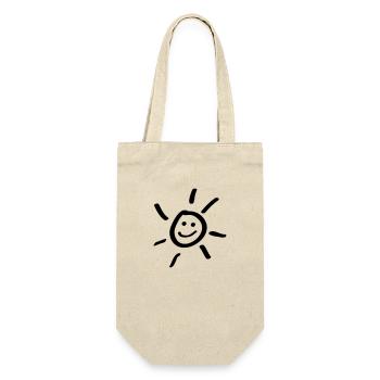Eine lachende strahlende Sonne - Geschenkbeutel für Flaschen - Natur - Vorne