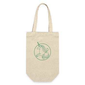 Circle sitting unicorn - Gift Bag for Bottles - nature - Front
