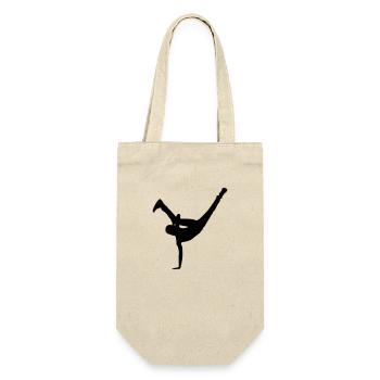Breakdancer - Geschenkbeutel für Flaschen - Natur - Vorne