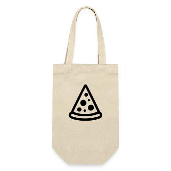 Pizza - Geschenkbeutel für Flaschen - Natur - Vorne