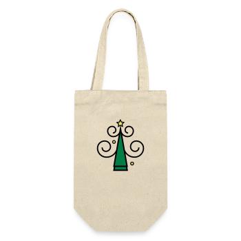 Christmas tree icon z1 - Gift Bag for Bottles - nature - Front
