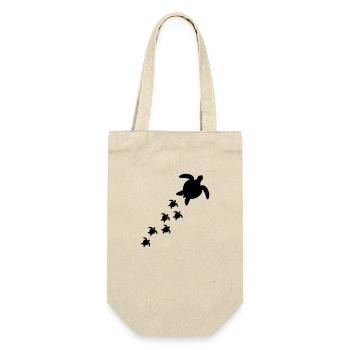 family pattern mum dad children babies boy suess - Gift Bag for Bottles - nature - Front
