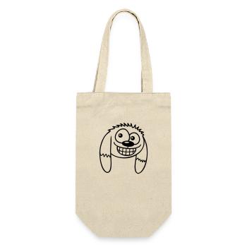 Dog looks funny grin happy smile fun - Gift Bag for Bottles - nature - Front