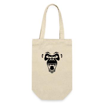 Un singe sauvage montre des dents - Sac à bouteille - nature - Devant