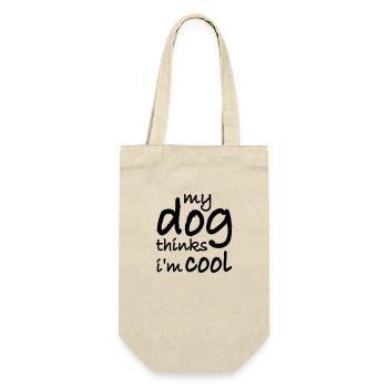 Dog thinks in the cool - Gift Bag for Bottles - nature - Front