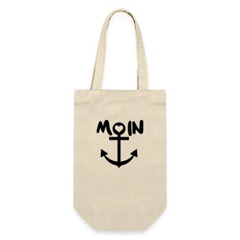 Moin Norddeutsch by nature - Geschenkbeutel für Flaschen - Natur - Vorne