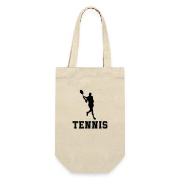 tennis - Geschenkbeutel für Flaschen - Natur - Vorne