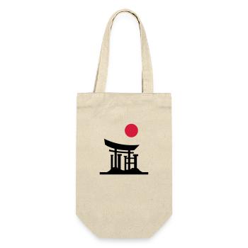 Silhouette de la porte du Japon 01 - Sac à bouteille - nature - Devant