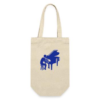 Piano Keys Instrument Playing Classical Music - Gift Bag for Bottles - nature - Front