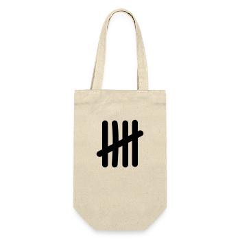 Tally List Symbol - 5 dashes - Gift Bag for Bottles - nature - Front