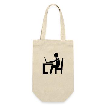 Arbeit Büro - Geschenkbeutel für Flaschen - Natur - Vorne