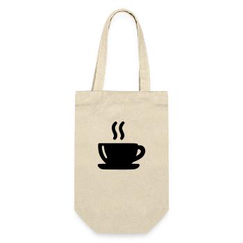 Kaffeebecher - Geschenkbeutel für Flaschen - Natur - Vorne