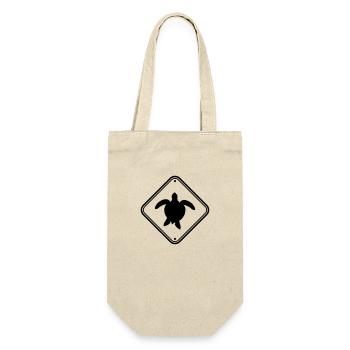 caution shield zone warning note beware of wastes - Gift Bag for Bottles - nature - Front