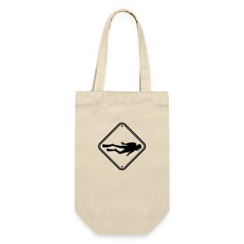 diver note shield caution caution club unt - Gift Bag for Bottles - nature - Front