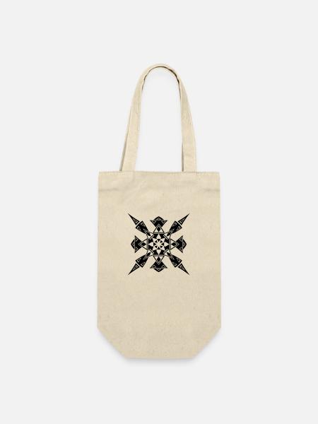 Mosaik Tattoo Tribal - Geschenkbeutel für Flaschen - Natur