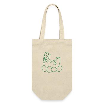 Chicken chook with eggs - Gift Bag for Bottles - nature - Front