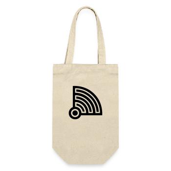 Icon Gute Verbindung Wifi - Geschenkbeutel für Flaschen - Natur - Vorne