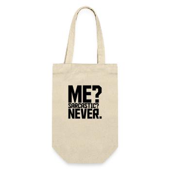 me sarcastic never Zitat - Geschenkbeutel für Flaschen - Natur - Vorne