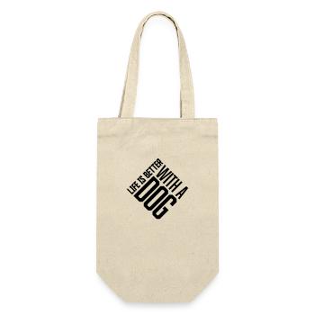 better with a dog - Gift Bag for Bottles - nature - Front
