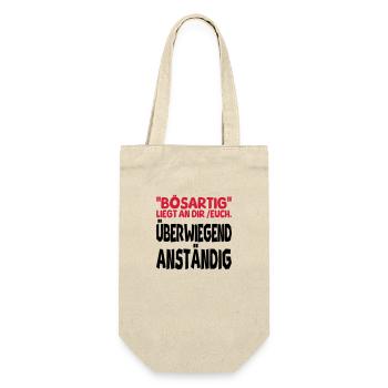 bösartig anständig - Geschenkbeutel für Flaschen - Natur - Vorne
