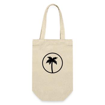 palme - Geschenkbeutel für Flaschen - Natur - Vorne