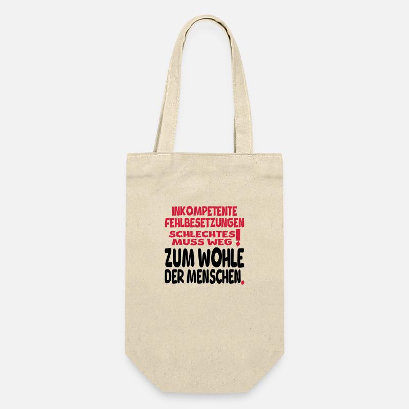 zum Wohle der Menschen - Geschenkbeutel für Flaschen - Natur
