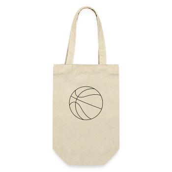 basketball 1 - Geschenkbeutel für Flaschen - Natur - Vorne