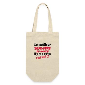 le meilleur Beau Père du monde c'est MOI - Sac à bouteille - nature - Devant