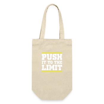 Push It To The Limit Training Fitness - Gift Bag for Bottles - nature - Front