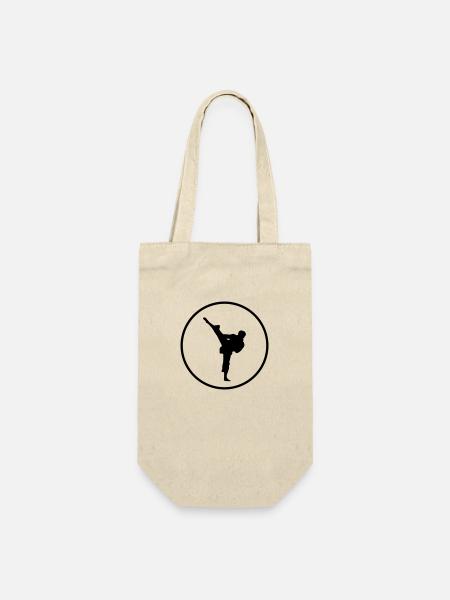 karate fighter - Geschenkbeutel für Flaschen - Natur
