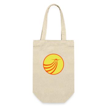 Airplane Flying In The Sun Flying Stripe Round - Gift Bag for Bottles - nature - Front