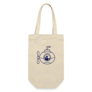U-Boot Unterseeboot Tauchgang Tauchboot Kapitän - Geschenkbeutel für Flaschen - Natur - Vorne
