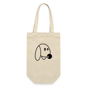 Dog Face Small Happy Pet Head Cute - Gift Bag for Bottles - nature - Front