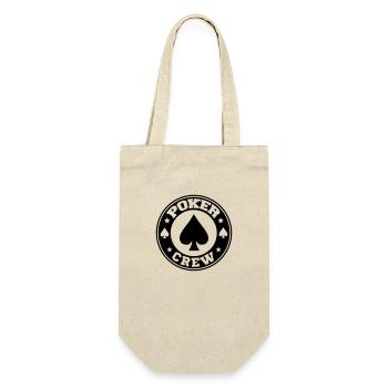 poker crew - Geschenkbeutel für Flaschen - Natur - Vorne