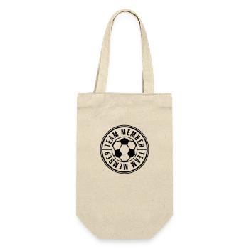 Fußball Soccer - Geschenkbeutel für Flaschen - Natur - Vorne