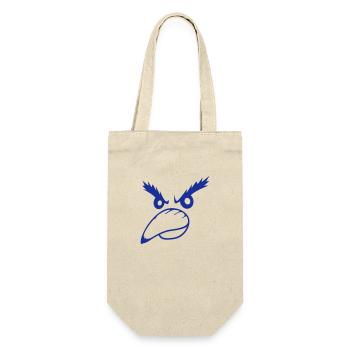 Rabe Vogel guckt böse cool lustig Comic Humor Spaß - Geschenkbeutel für Flaschen - Natur - Vorne