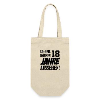 18 jahre - Geschenkbeutel für Flaschen - Natur - Vorne