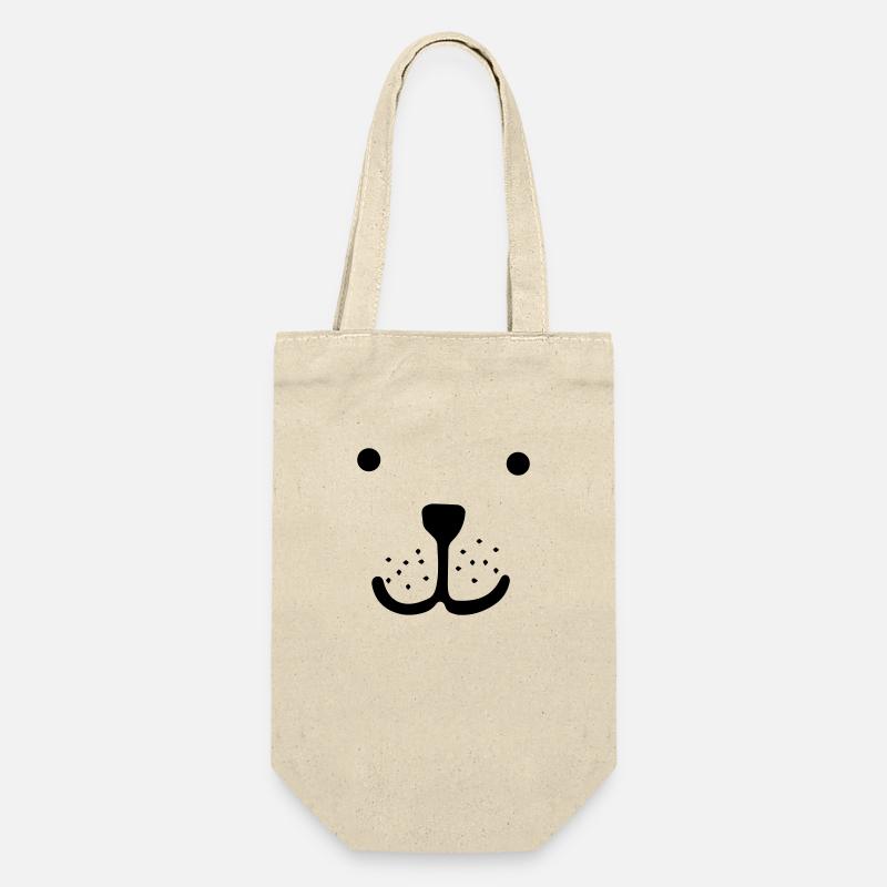 Bär - Geschenkbeutel für Flaschen - Natur