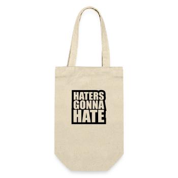 rahmen kontur cool haters gonna hate logo zeichen - Geschenkbeutel für Flaschen - Natur - Vorne