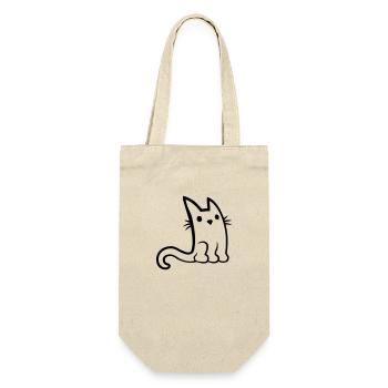 Little cute sitting cat - Gift Bag for Bottles - nature - Front