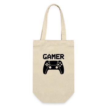gamer controller - Geschenkbeutel für Flaschen - Natur - Vorne
